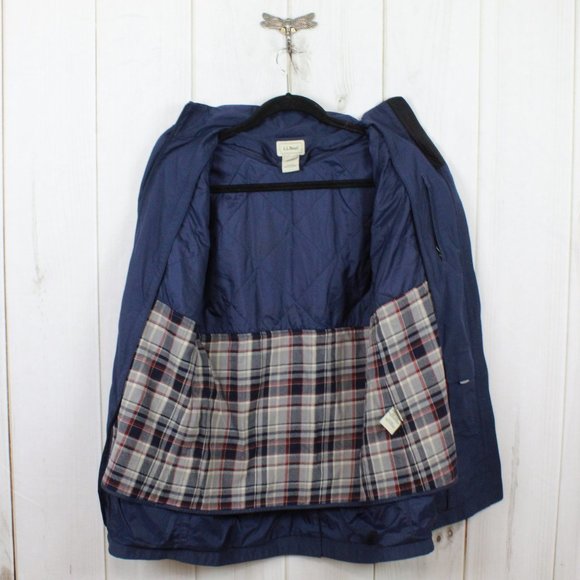LL Bean Blue Removable Liner Waterproof Rain Jacket Size S - Picture 9 of 14